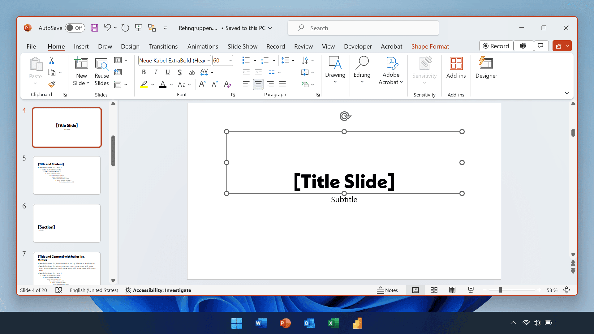 Bädda in typsnitt i PowerPoint